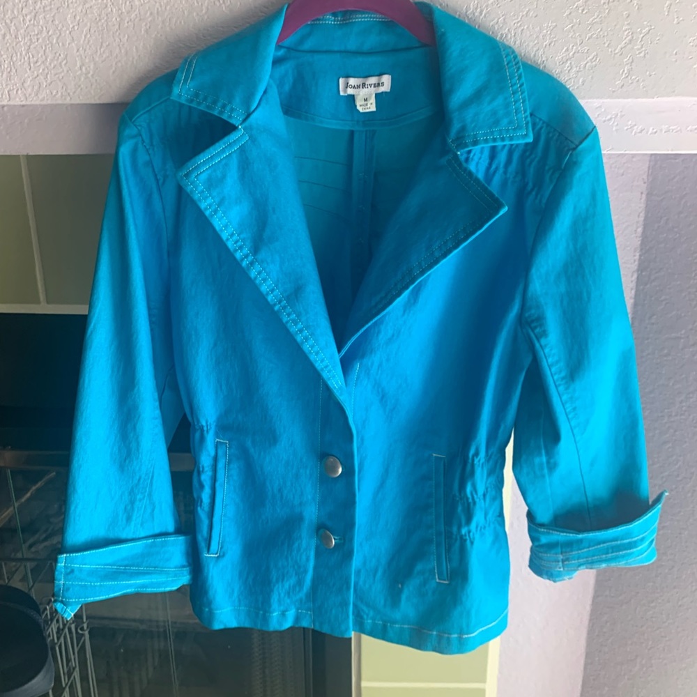 JOAN RIVERS JACKET (MEDIUM) TURQUOISE